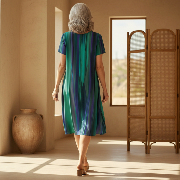 Genna Casual Boho Gradient Dress