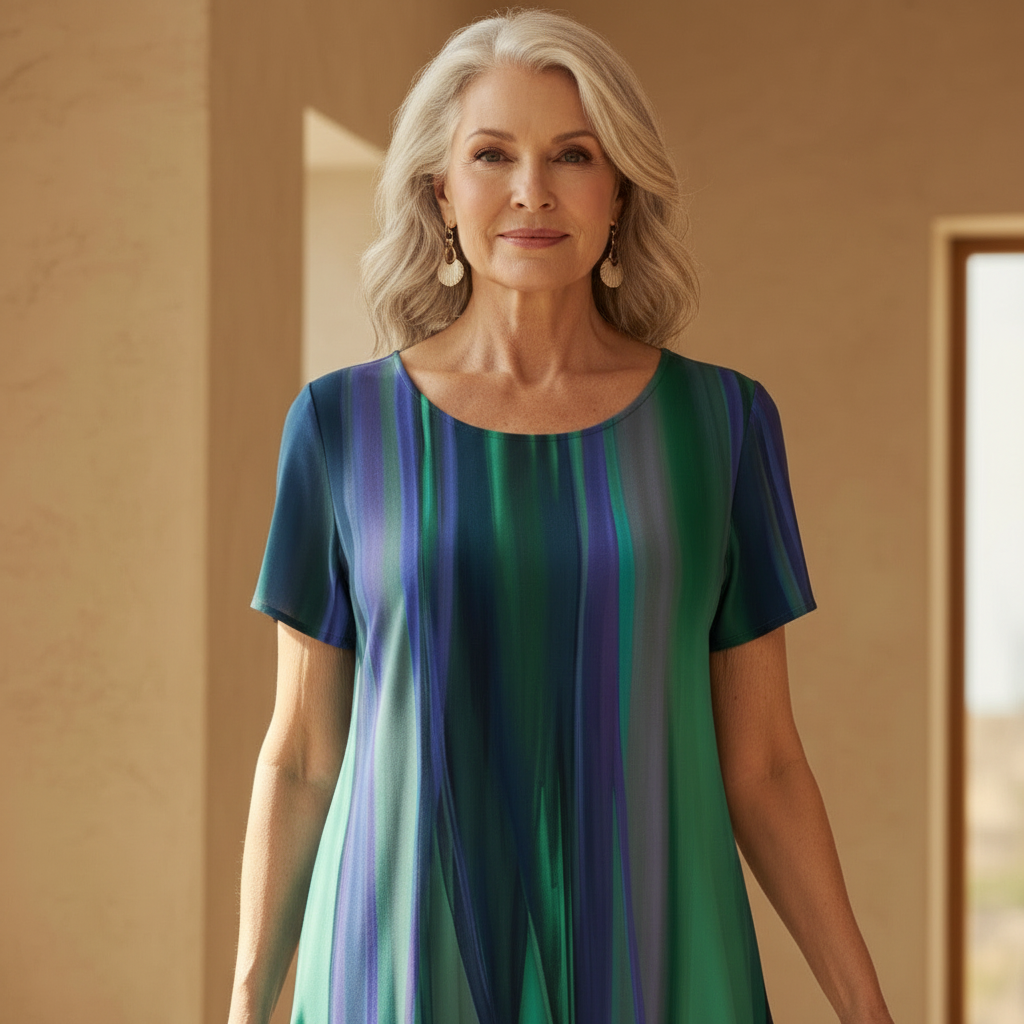 Genna Casual Boho Gradient Dress