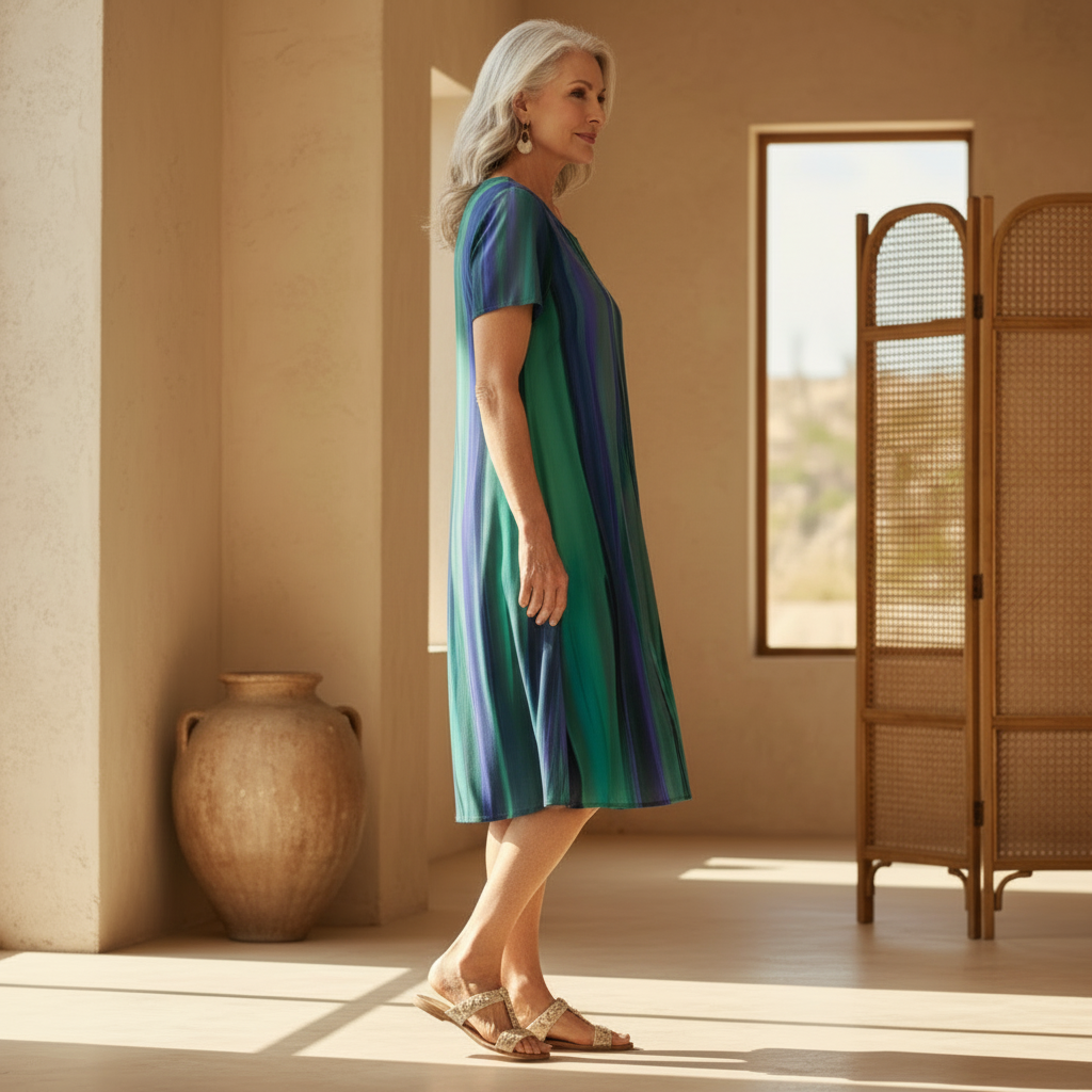 Genna Casual Boho Gradient Dress