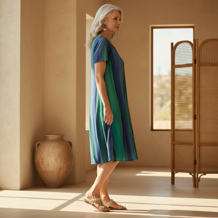 Genna Casual Boho Gradient Dress