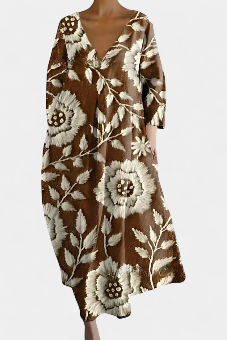 Isalinde Comfortable V-neck Dress